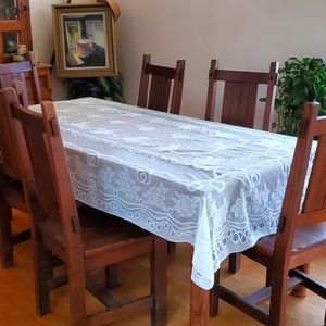 Vintage rectangle lace tablecloth